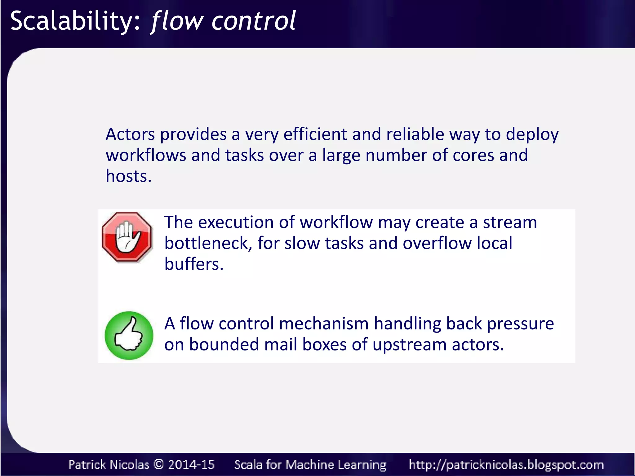 Comparing list, stream and stream with weak references.
Scalability: online processing
Operating zone
 