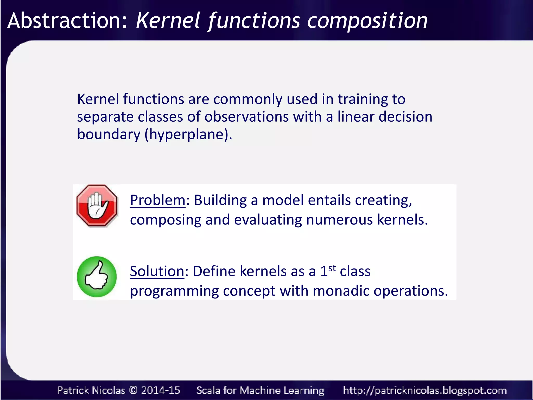 Low dimension features
space (manifold)
embedded into an
observation space
(Euclidean)
Abstraction: Non-linear learning models
 