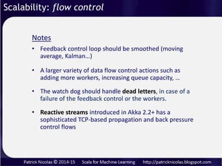 The Load message is implemented as a loop that create data chunk
which size is adjusted according to the load computed by the
watcher and forwarded to the controller, Status
Scalability: flow control
 