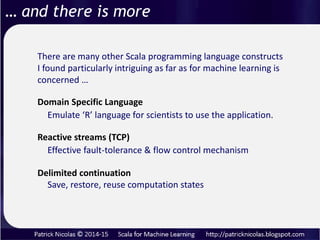 Simple throttle increases/decreases size of the batch of observations
given the current load and specified watermark.
Scalability: flow control
Selecting faster/slower and less/more accurate version of
algorithm can also be used in the regulation strategy
 