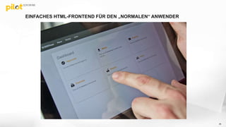 EINFACHES HTML-FRONTEND FÜR DEN „NORMALEN“ ANWENDER
56
 