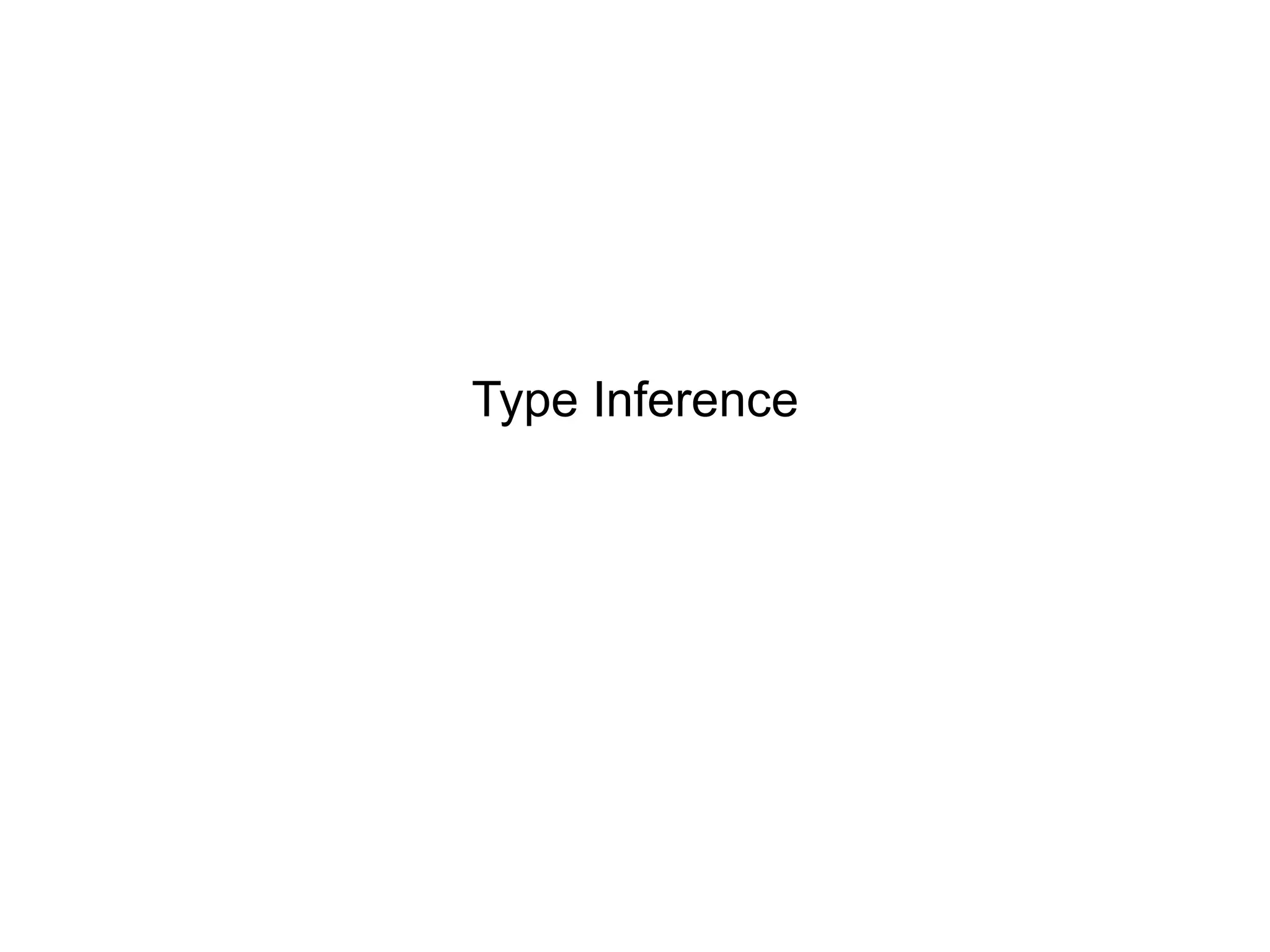 Type Inference

 