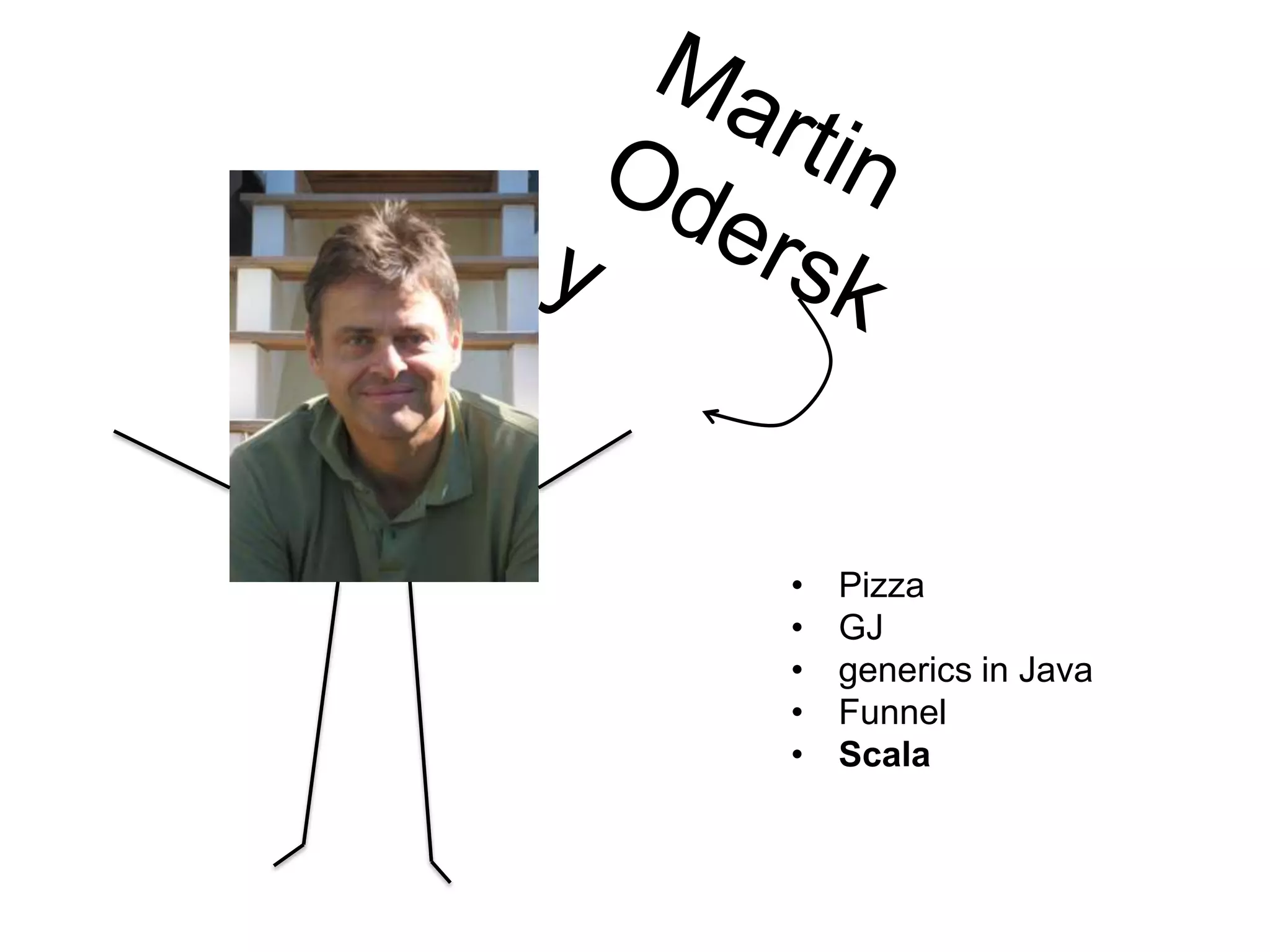 •
•
•
•
•

Pizza
GJ
generics in Java
Funnel
Scala

 