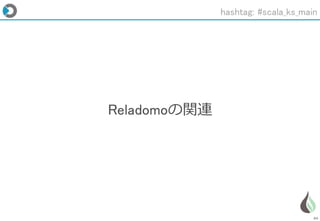 64
Reladomoの関連
hashtag: #scala_ks_main
 