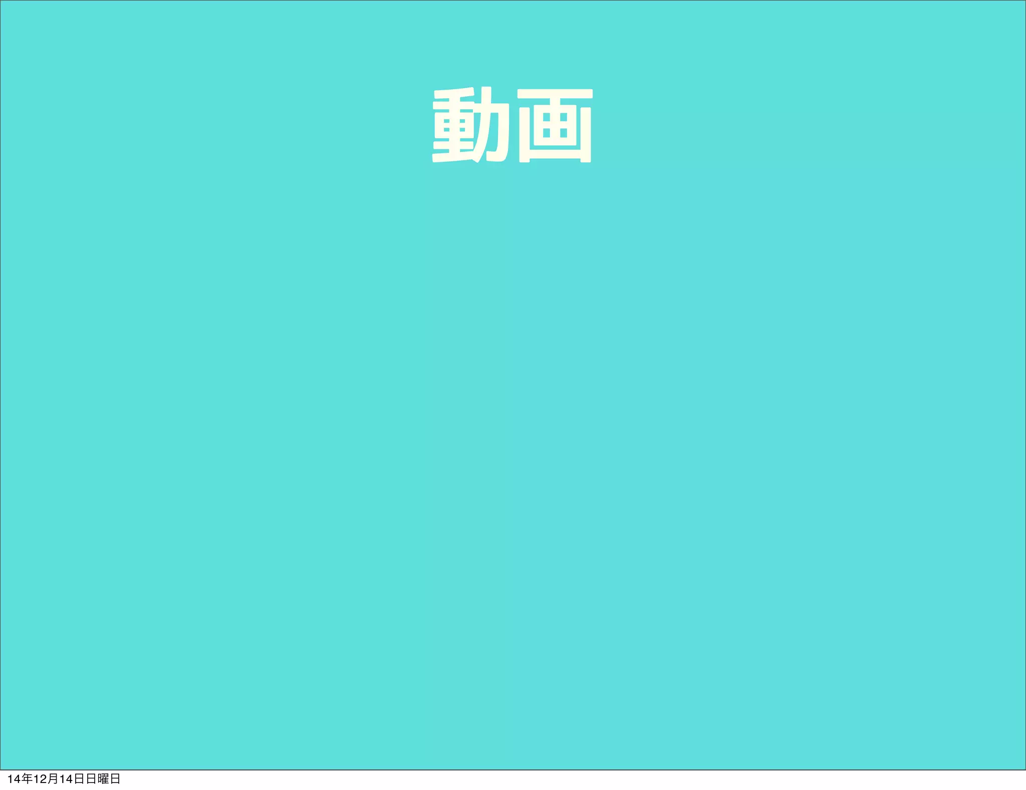 動画 
14年12月14日日曜日 
 
