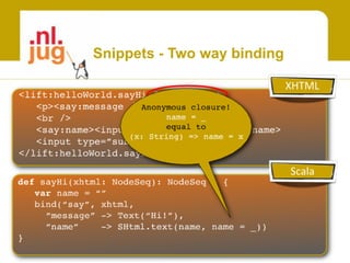 Elevate your webapps with Scala and Lift
