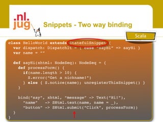 Elevate your webapps with Scala and Lift