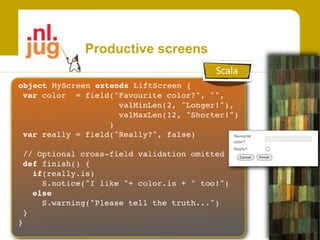 Elevate your webapps with Scala and Lift