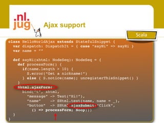 Elevate your webapps with Scala and Lift