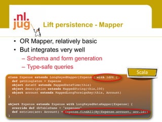 Elevate your webapps with Scala and Lift