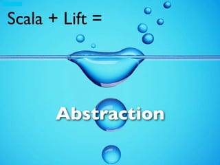 Scala + Lift =




       Abstraction
 