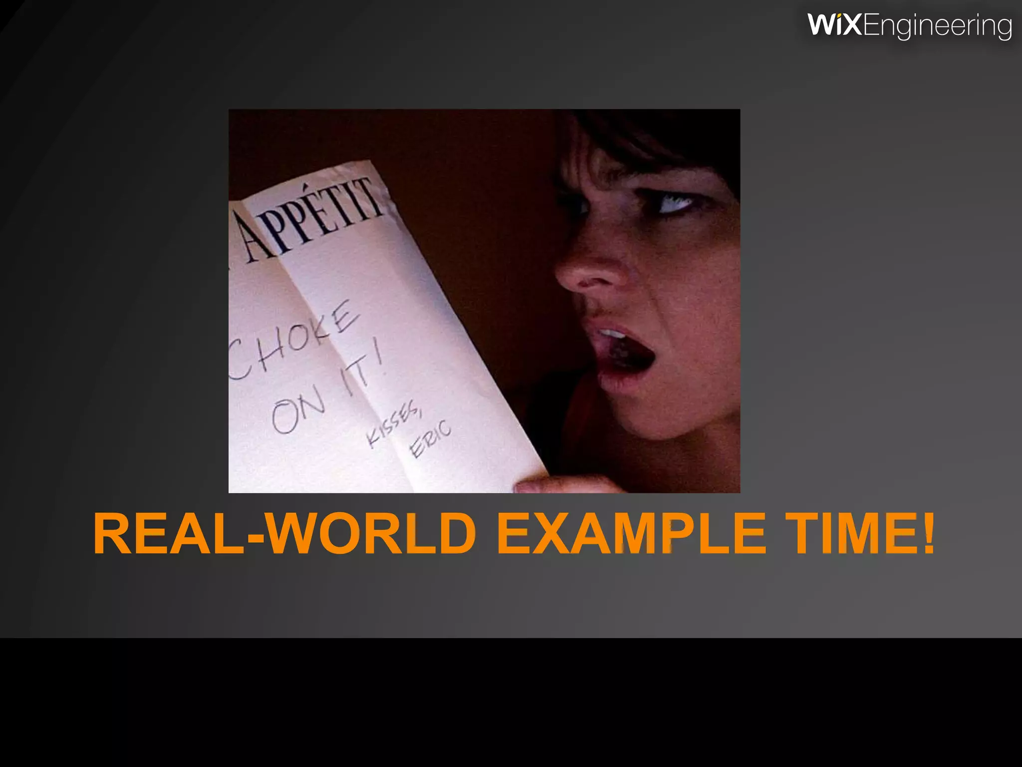 REAL-WORLD EXAMPLE TIME!
 