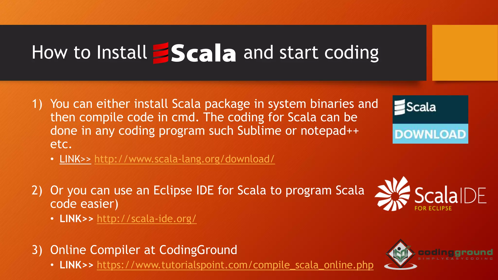 Introduction to Scala language | PPT