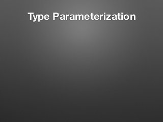 Type Parameterization
 