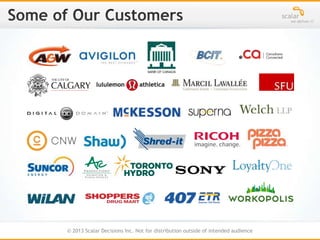 © 2013 Scalar Decisions Inc. Not for distribution outside of intended audience
 