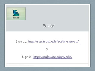 Scalar
Sign up: http://scalar.usc.edu/scalar/sign-up/
Or
Sign in: http://scalar.usc.edu/works/
 
