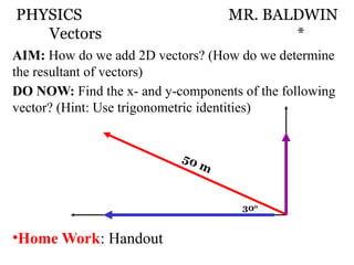 Scalars-and-Vectors resolution adding subtracting | PPTX
