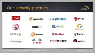 Our security partners 
© 2014 Scalar Decisions Inc. Not for distribution outside of intended audience. September 25, 2014 ...