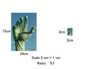 15cm                           3cm

                                     2cm


       10cm
              Scale: 5 cm = 1 cm
                  Ratio: 5:1
 