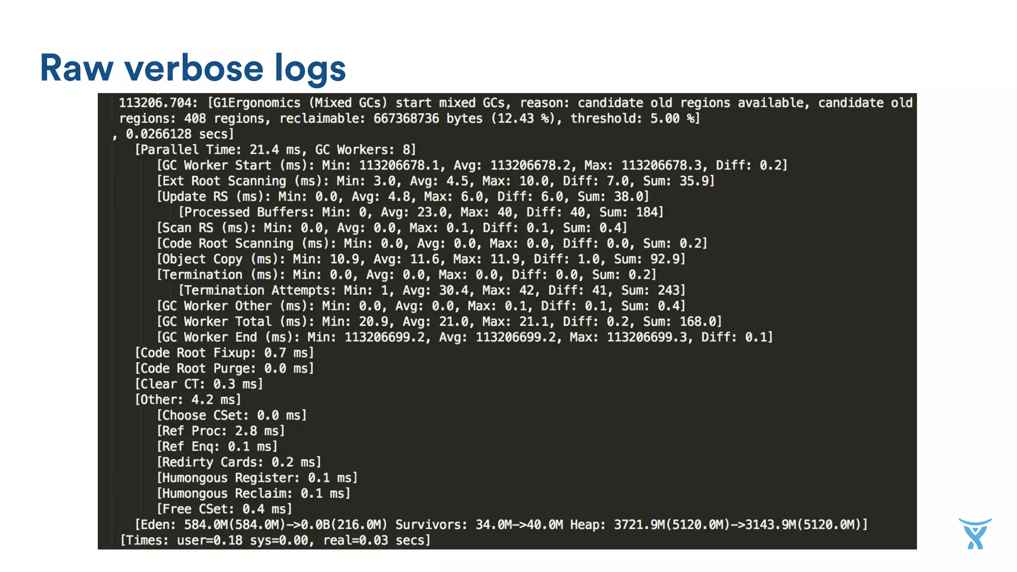 Raw verbose logs
 