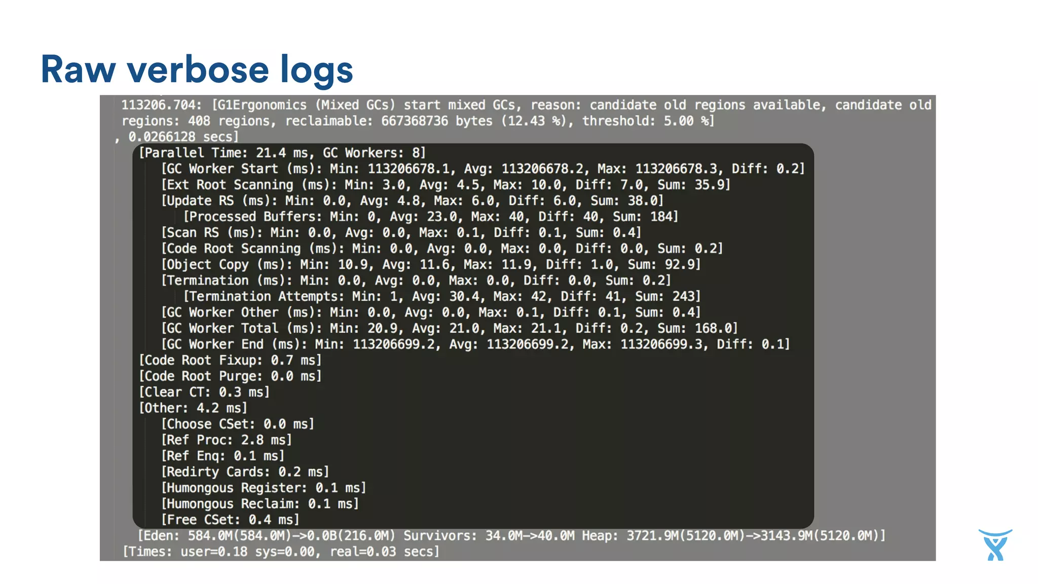 Raw verbose logs
 