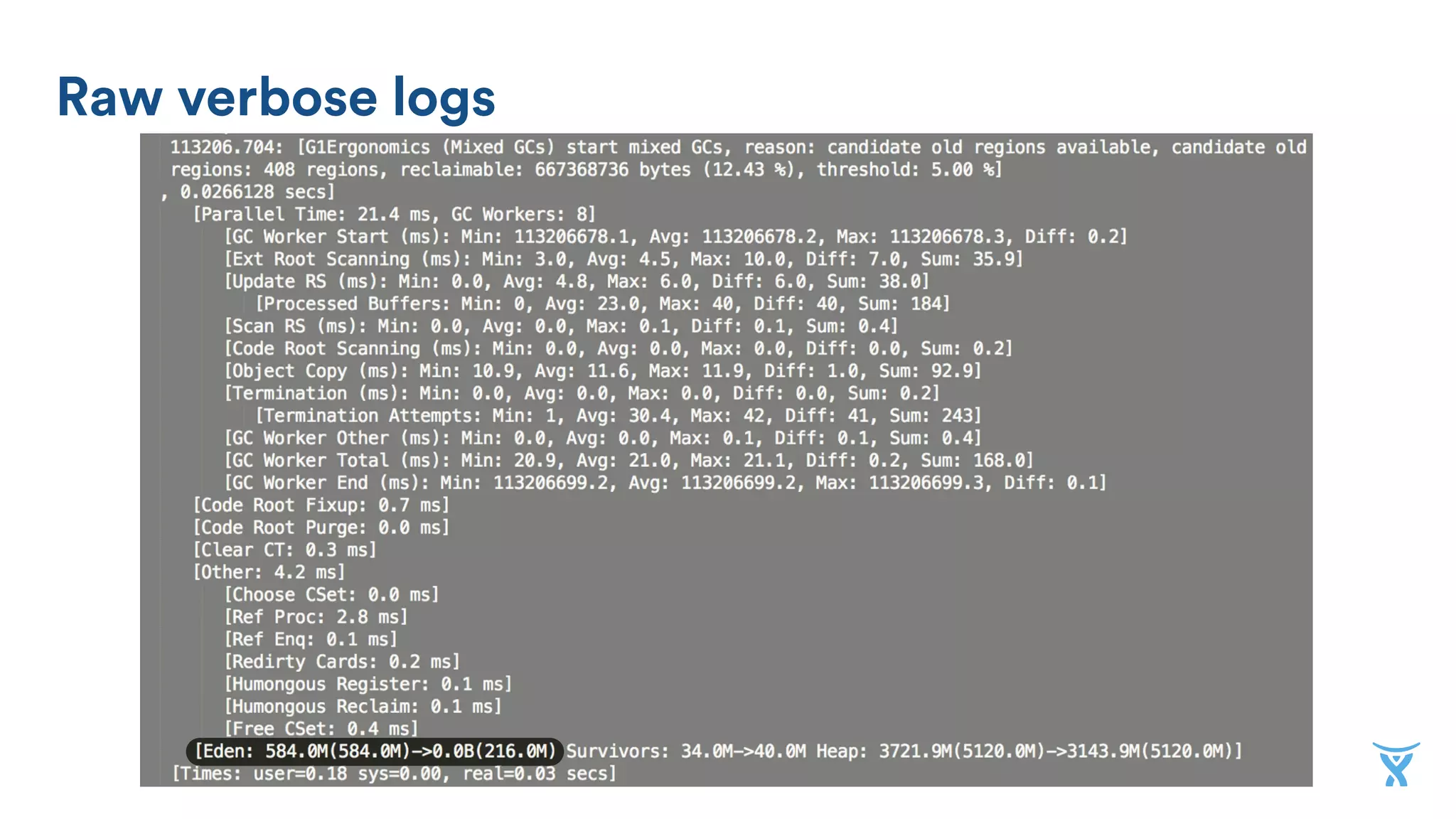 Raw verbose logs
 