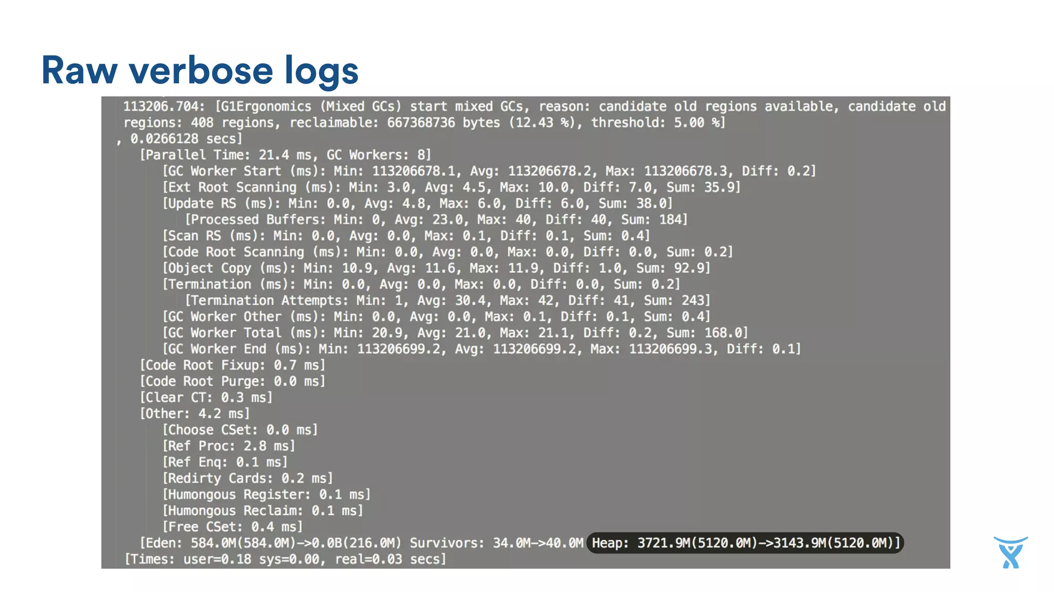 Raw verbose logs
 