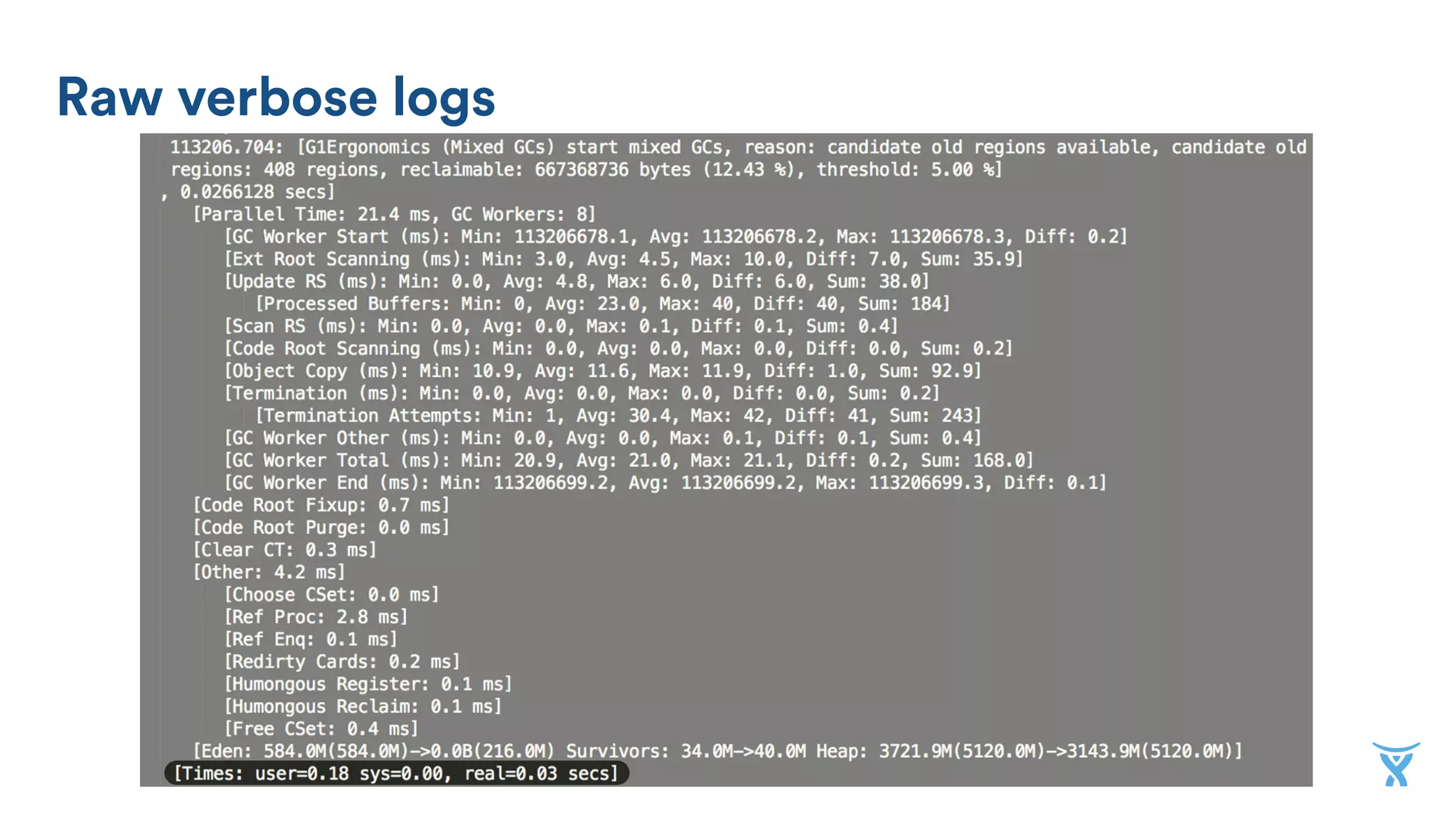 Raw verbose logs
 