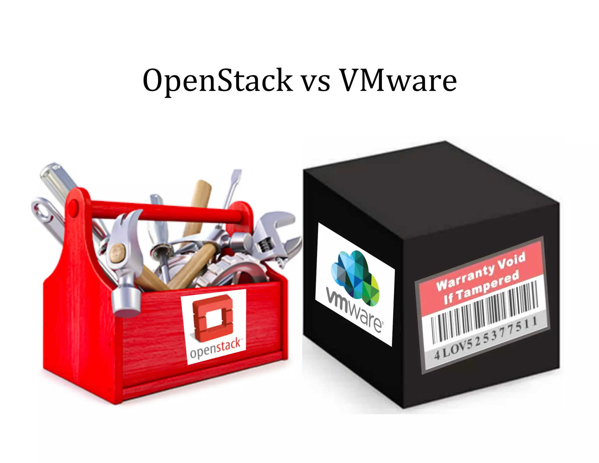 OpenStack	
  vs	
  VMware	
  

 