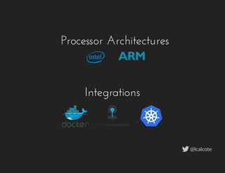 Integrations
Processor Architectures
@lcalcote
 