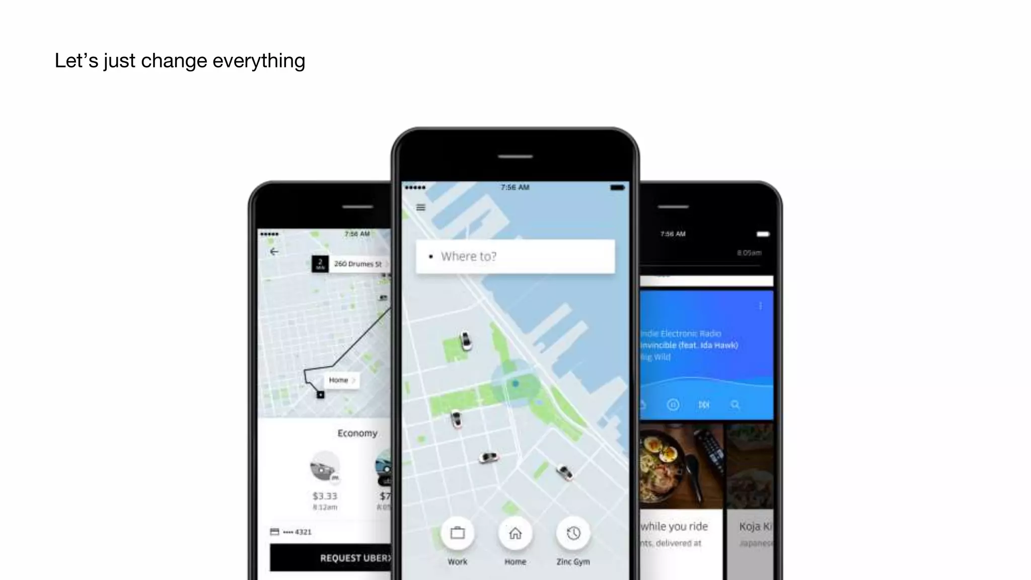 Let’s just change everything
 