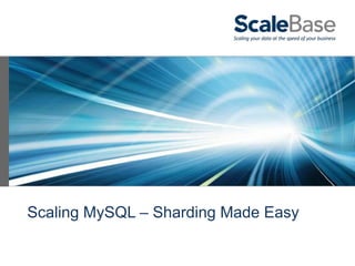 Scaling MySQL – Sharding Made Easy
 
