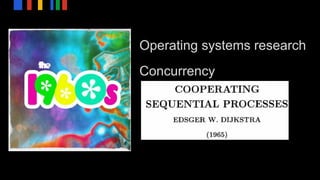 Operating systems research
Concurrency
 