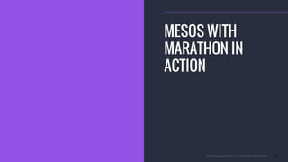 © 2015 Mesosphere, Inc. All Rights Reserved. 31
MESOS WITH
MARATHON IN
ACTION
 