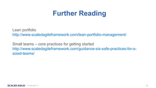 Lean Kanban and Lean Portfolio Management in SAFe 4.5 | PPTX