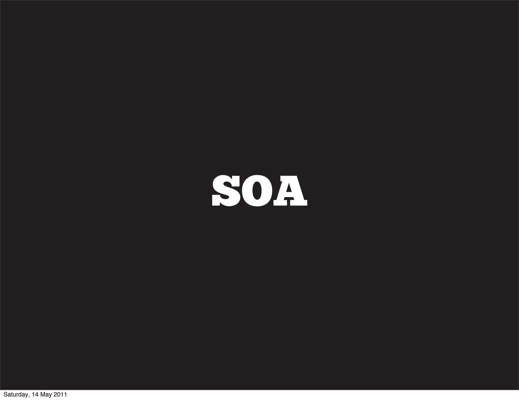 SOA



Saturday, 14 May 2011
 