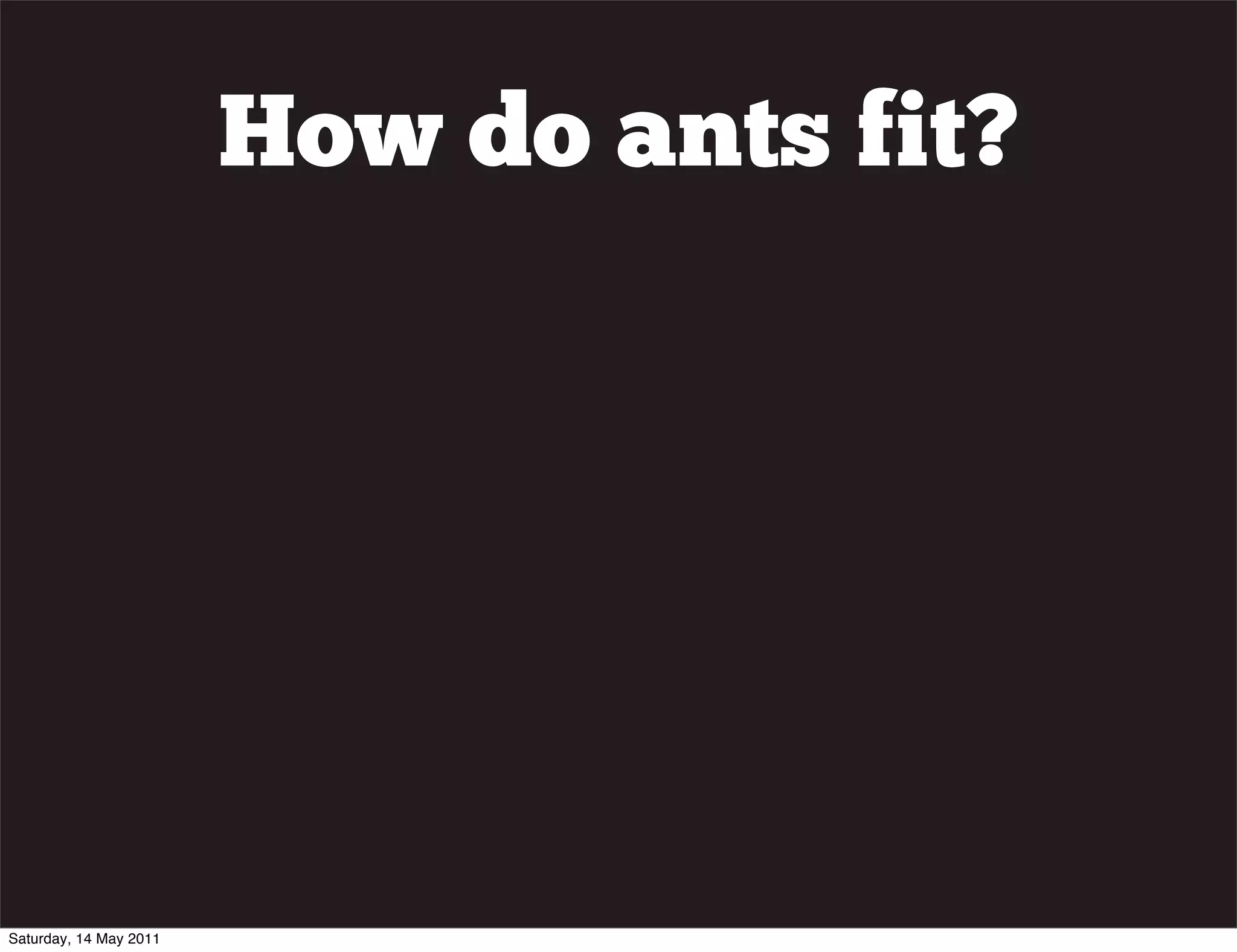 How do ants fit?




Saturday, 14 May 2011
 