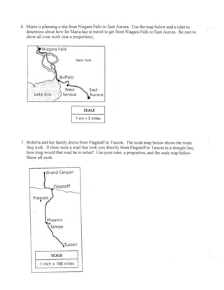 Scale maps proportions worksheet