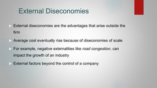 examples of external diseconomies of scale