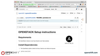OpenStack Summit Tokyo 2015: Scale or Fail: Containers on OpenStack with OpenShift 3