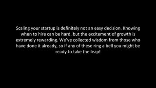 Is Your Startup Ready To Scale Ppt