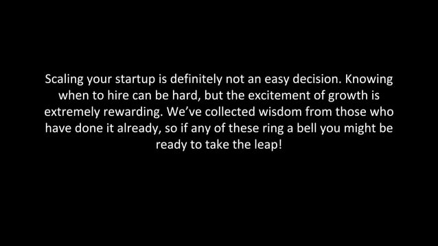 Is Your Startup Ready To Scale Ppt