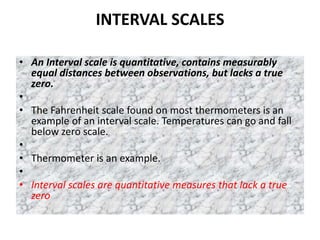 Intervaal Scale Example Scales of measurement | PPTX