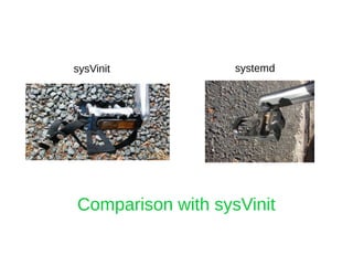 sysVinit systemd
Comparison with sysVinit
 