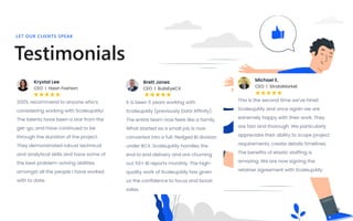 Testimonials
LET OUR CLIENTS SPEAK
 