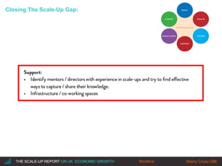 |THE SCALE-UP REPORT ON UK ECONOMIC GROWTH Sherry Coutu CBETHE SCALE-UP REPORT ON UK ECONOMIC GROWTH Sherry Coutu CBE
Closing The Scale-Up Gap:
#scaleup
 