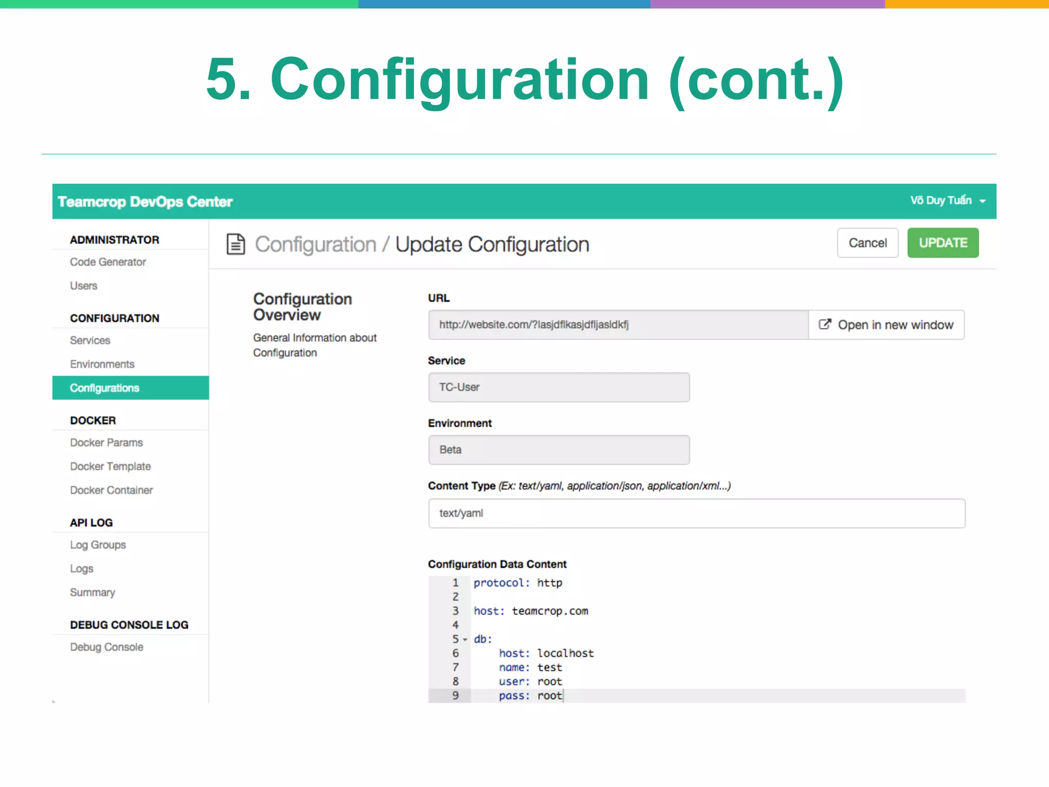 5. Configuration (cont.)
 