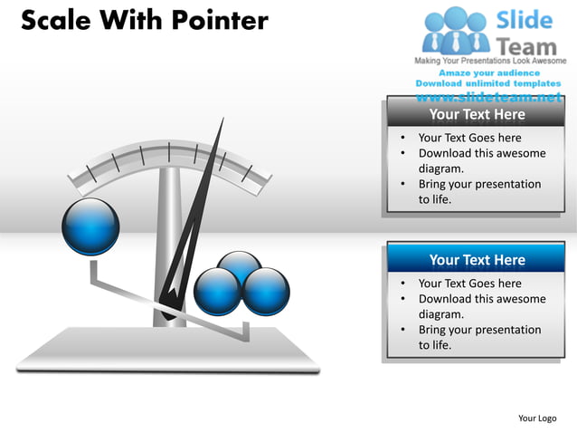 Scale with pointer powerpoint presentation slides ppt templates | PDF