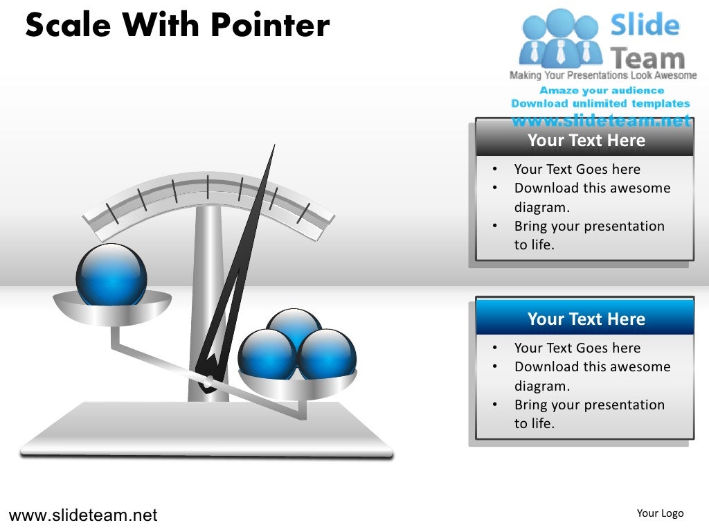 Scale with pointer pros and cons powerpoint ppt slides.
