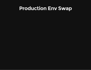 Production Env Swap 
 